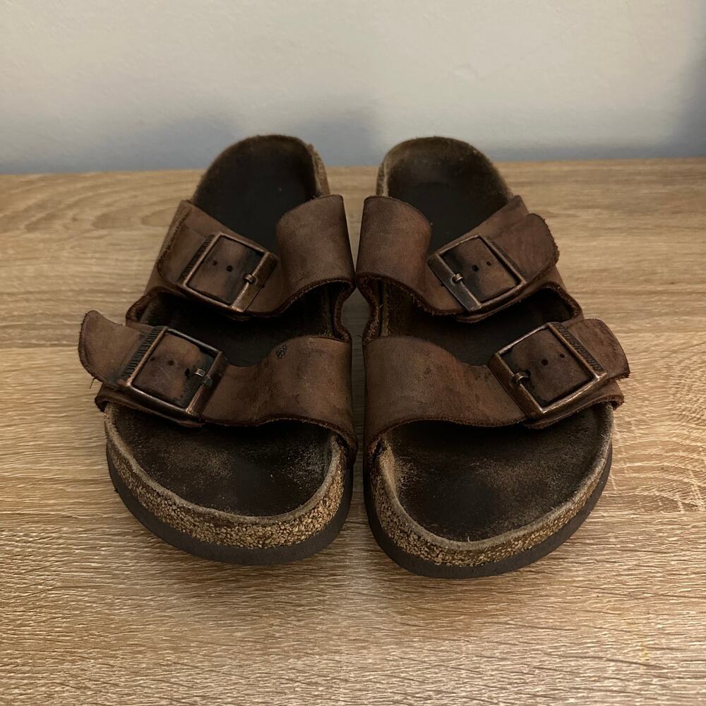 Birkenstock Arizona Brown Leather Sandals Size 7 US